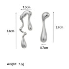 6 [Ag108] Types A and B Earrings Steel Color