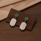 B-1030 [Birthstone-Baroque Earrings] / May
