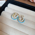 10# Ear Clip-Blue-White