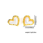 Love heart stud earrings