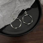4# Silver Big Circle Mosquito Coil Ear Clip-