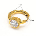 Golden, round White Diamond