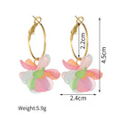 Colorful Flower Hoop Earrings