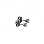 2mm White Zirconium Black Claw Pair