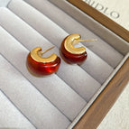 Silver Needle-Coffee Color (Real Gold Plating)