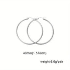 Silver / 40mm Pair