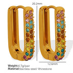 Eh315 Colored Diamond Gold Earrings