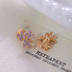 A Pair of Wisteria Flower Ear Clips