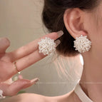 French high-end pearl earrings