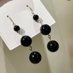 2508066 Black Ball Ear Hooks