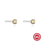Platinum/1.7*0.9cm-olive green / 925 silver