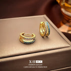 36#Hollow Circle Earrings (Real Gold Plating)