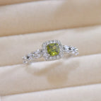Olive green double row open ring