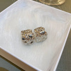 44# Silver Needle-Silver Pleated C- Shaped