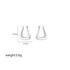 Silver / Flat U-Shaped Earrings