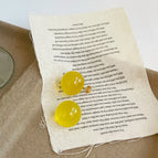 Yellow Jelly Ball Thick Copper Plated Real Gold Mosquito Coil Clip