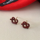 R1316 Red Cross Love Earrings