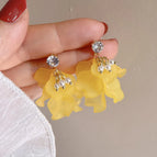 83-Yellow Petal Mosquito Repellent Disc Ear Clip
