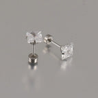 Silver Twisted Cake / 7mm Pair