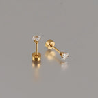 Gold Twisted Cake / 3mm Pair