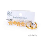 Star Circle Earrings Set 0465