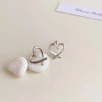 silver hollow love-plated white k