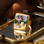 Yellow and Blue Square / 2.3CM*1.85CM
