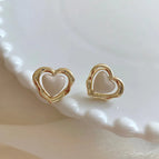 White Earrings B30