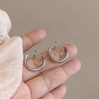 106- Silver Coil Mosquito Coil Clip-on Earrings