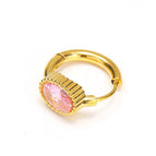 Golden Oval Pink Diamond