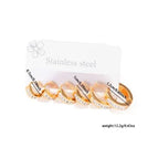 Small Ring Zircon Earrings 0460