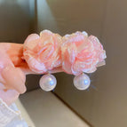 64# Silver Needle-Pink Flower Pearl