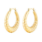 Wheat Hollow Earrings Gold MS-009