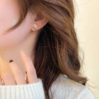 35# Gold-Small Delicate Pearl Ear Studs
