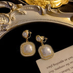 Golden Edge Pearl Diamond Ear Clip