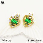 23*17mm / Golden Green / 1 Pair/Package