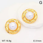 31mm round / Gold / 1 Pair/Package