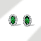 Emerald [May] White Gold Color / 925 Silver