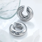 Pattern Ear Clip Steel Color MS-198