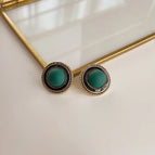 Medieval Green round-Silver Needle