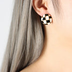 F759-Golden, round Earrings