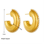 Hollow with Drill Gold Polka Dot