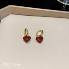 Burgundy Double-Sided Heart Buckle (GA0611)