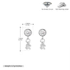 Platinum-Plated-3 / 925 Silver