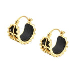 2509236A Black Leather Earrings