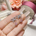 Earrings 0047 Pink diamond
