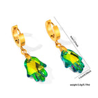 Buddha Hand Rhinestone Earrings