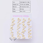 9.5x8.8mm / Moon / 12 Pairs/Package