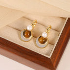 Pearl Amber Earrings