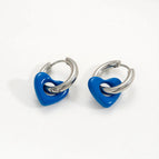 Steel Color Ear Ring / Blue